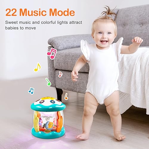 Miniatura 4 de MFEESYOB Juguetes para bebés de 6 a 12 meses, juguetes musicales giratorios para bebés de 6 a 12 meses, juguetes de aprendizaje para niños pequeños