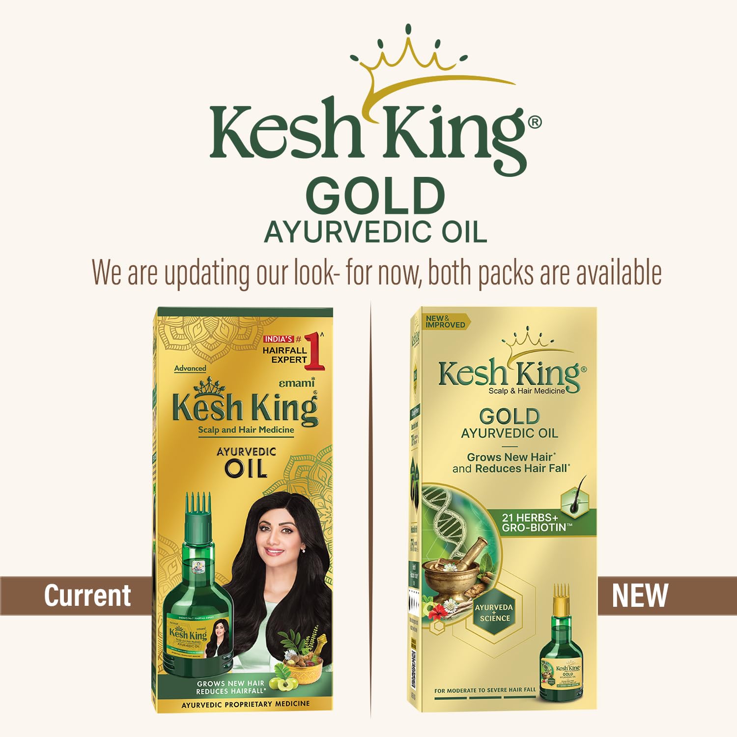 Kesh King Gold Ayurvedic Hair Oil with 21 Herbs and Gro-Biotin, Helps Grow New Hair and Reduce Hair Fall, Comes with a Hairfall Reduction Tracker, 200ml 2