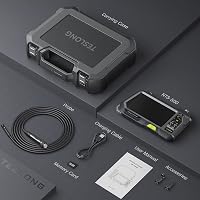 Teslong Endoszkóp Kamera 3 Lencsével, 5" IPS Kijelzővel, 5m Vízálló Vizsgálókamera, Kézi Fókusz, 32GB Kártya, 3500mAh Akkumulátor 7