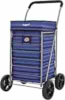 Carrello Spesa Pieghevole Hoppa - 6 Ruote, 74 Litri, Leggero E Resistente, Nero - Foto 7