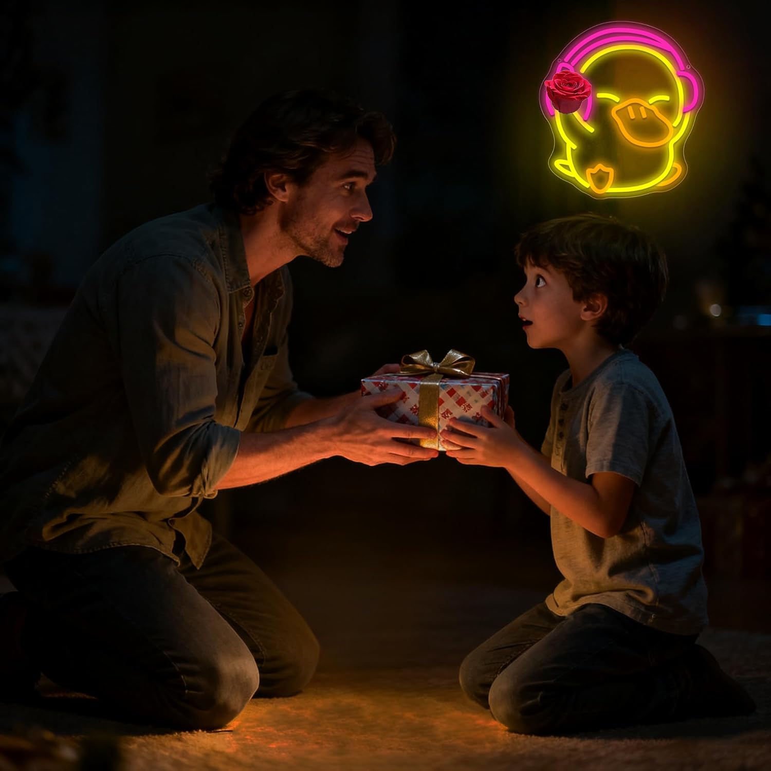 Music Duck Neon Sign for Wall Decor Music Duck Led Neon Light for Man Cave Birthday Gifts for People Dimmable Led Sign for Bedroom Dorm Decor Size 13.7 * 12.5In(P295) - Image 6