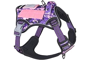 BUMBIN Tactical Dog Harness for Medium Dogs - No Pull, Harness with Patches