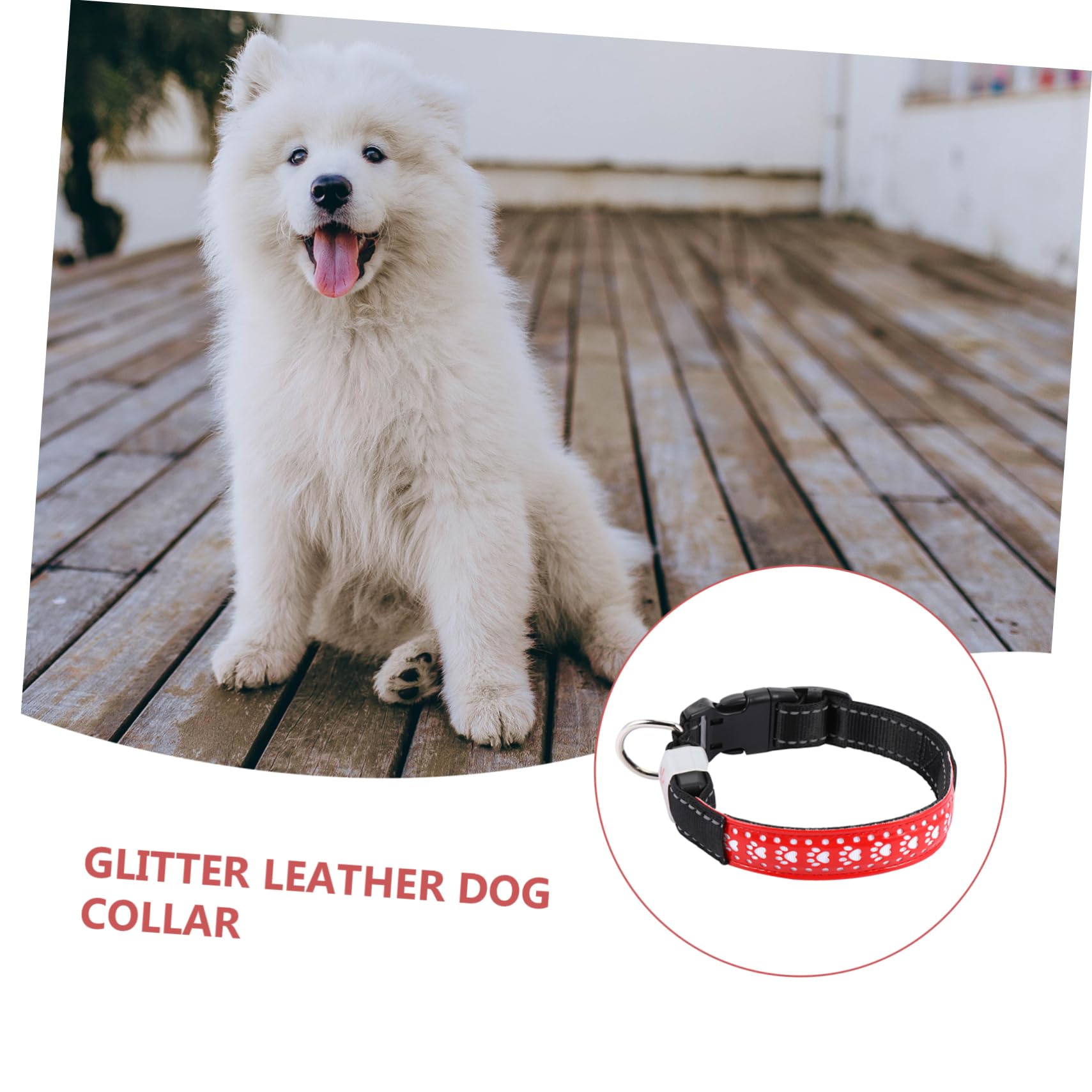 INOOMP 3pièces Collier LED pour Chien Collier Lumineux PU Et Accessoire Animalier Sécurisé pour Promenade Nocturne