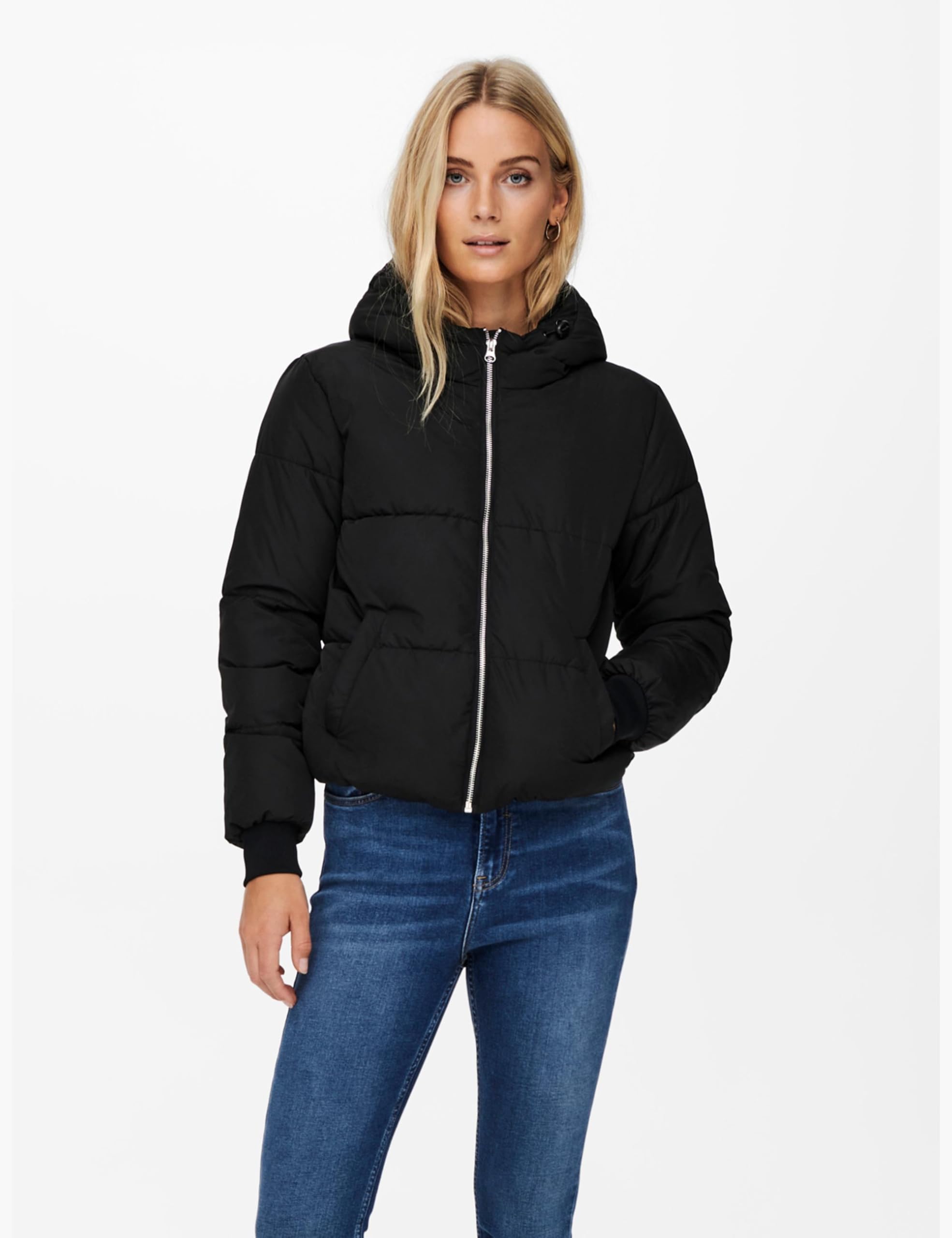 JDY Jdynewerica Otw Noos Veste À Capuche Courte Veste matelassée Femme