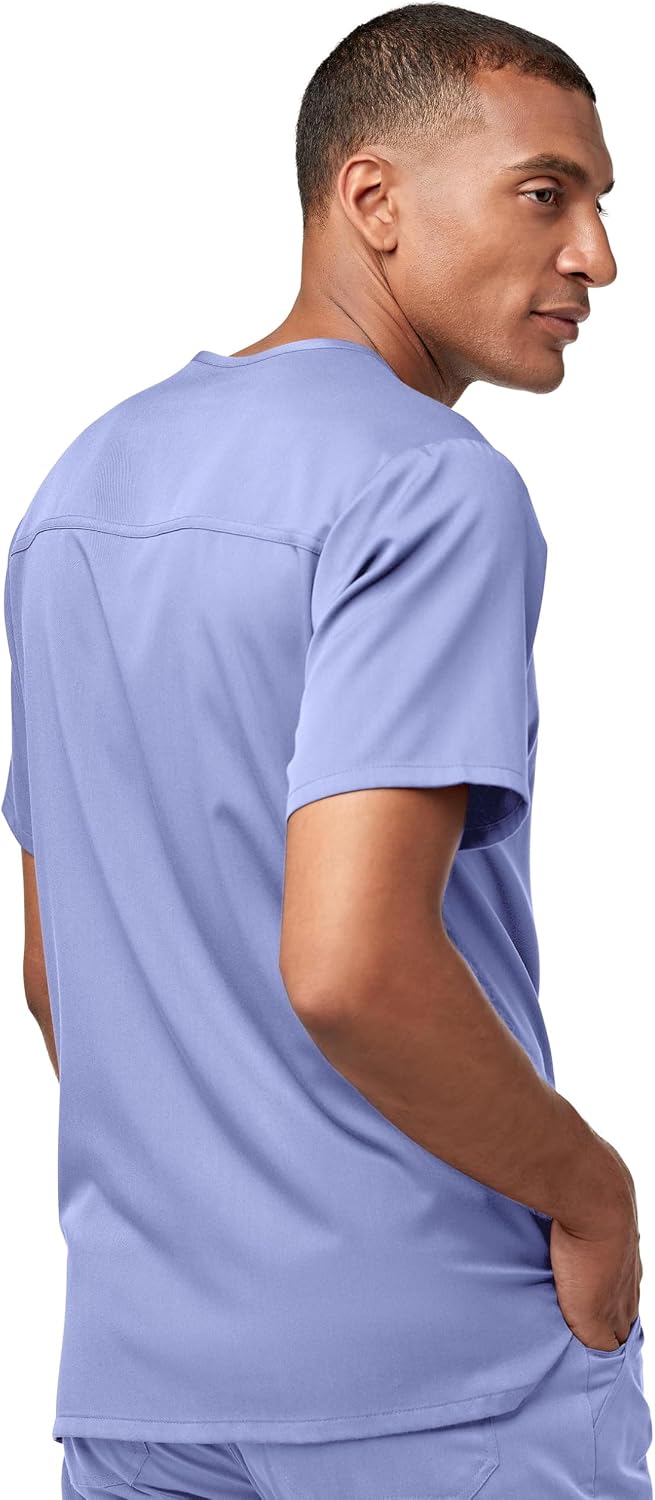 WINK PRO Men's Multi-Pocket V-Neck Scrub Top