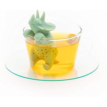 カロラータ アニマル 茶こし (トリケラトプス) シリコン 動物 ティーストレーナー [食洗機可能] ティーインフューザー 約4×10.3×4.8cm