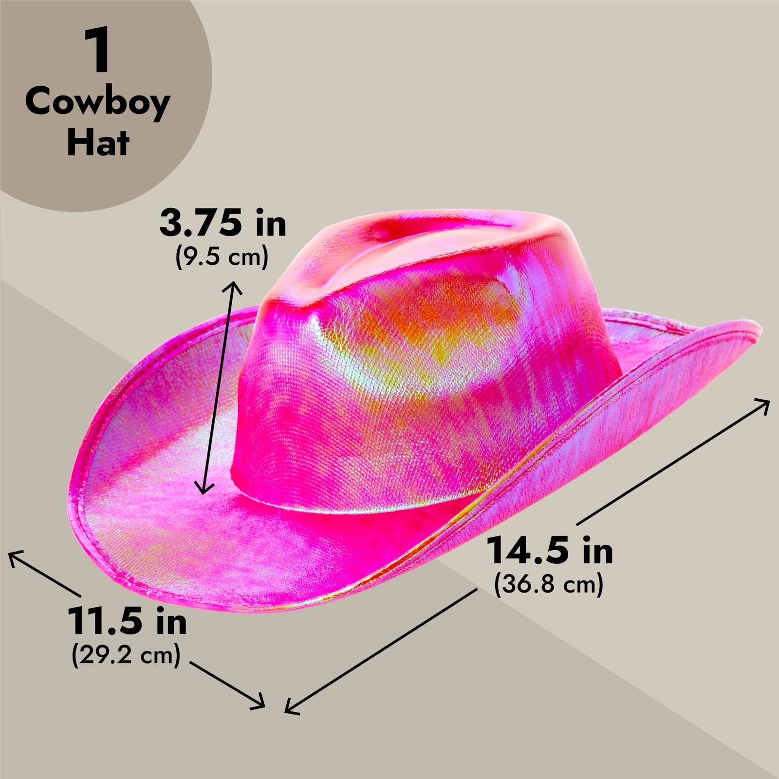 Amazon.com: Juvolicious Hot Pink Cowgirl Hat for Women display picture 3