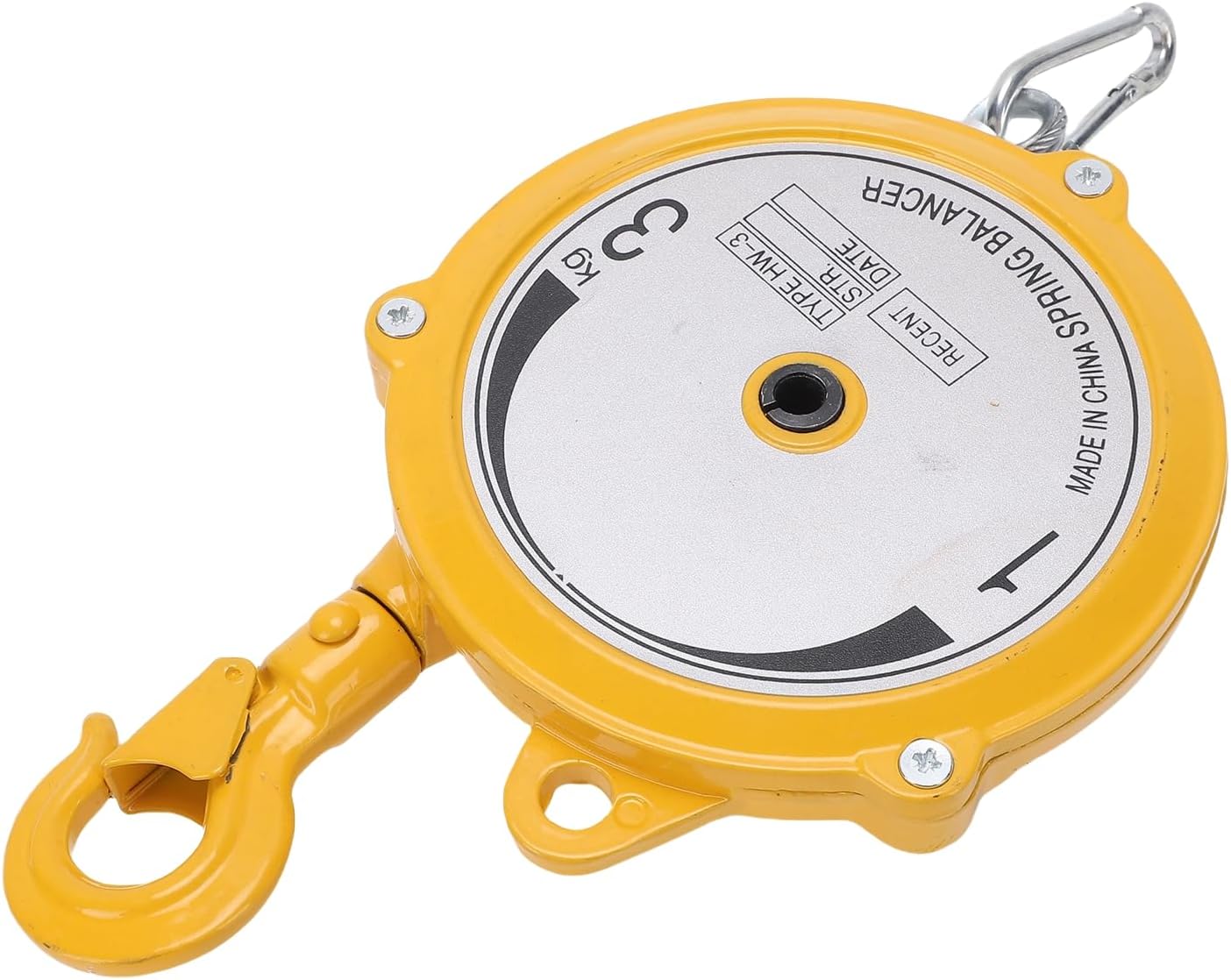 Jeffergarden Spring Balancer, Retractable Self Locking Tool with 1.9m Steel Rope and Hook for Holding Hanging Equipment 1 3kg Load Car Mold Welding Assembly Line