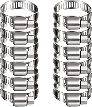 12 x Stainless Steel Hose Hose Clamp, Serflex Stainless Steel Clamp 21-44 mm, Hose Flex Clamps for Fuel Pipes, Plumbing, Automotive Swimming Pool