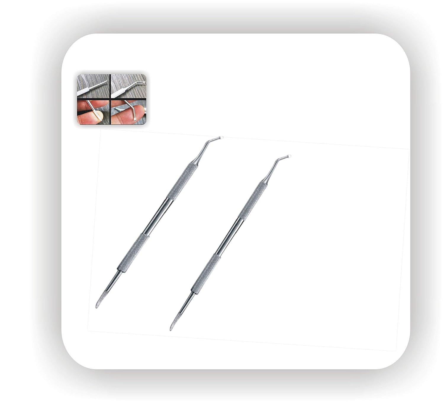 jeoga ® Combo 2 Pieces Toe Nail File Foot Nail Care Hook Ingrown Double Ended Ingrown Toe Correction Lifter File Manicure Pedicure Toenails Lifter Clean Tool (silver) jeoga ® Combo 2 Pieces Toe Nail File Foot Nail Care Hook Ingrown Double Ended Ingrown Toe Correction Lifter File Manicure Pedicure Toenails Lifter Clean Tool (silver)