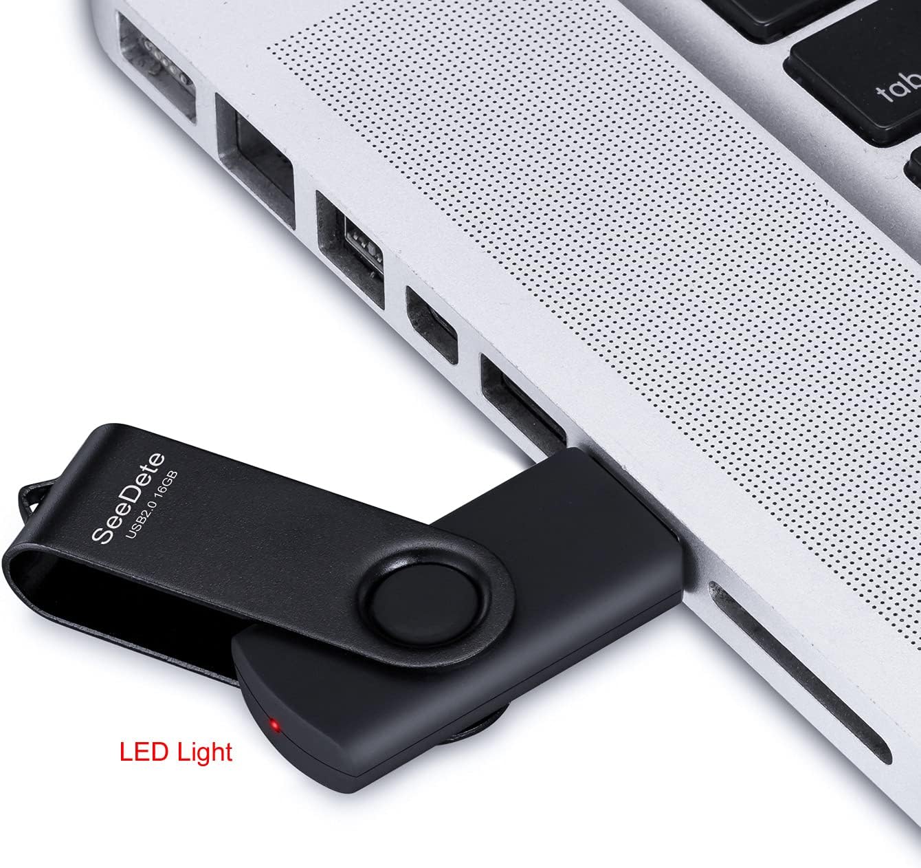 16GB USB Flash Drives, USB Stick, Thumb Drive Rotated Design, Memory Stick with LED Light for External Storage and Backup Data, Jump Drive, 3 Pack 16GB (3 Colors: Black Red Blue) thumbnail