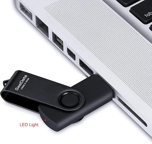 Miniatura 6 de Unidades flash USB de 16 GB, memoria USB, diseño giratorio de pulgar, Memory Stick con luz LED para almacenamiento externo y datos de respaldo,