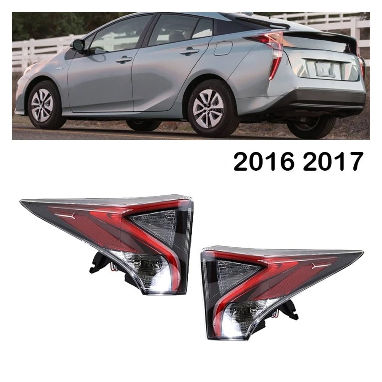 Tylne światło samochodu dla Prius 2016 2017 tylne światło samochodu migające światło stop tylne światło przeciwmgielne, prawa strona