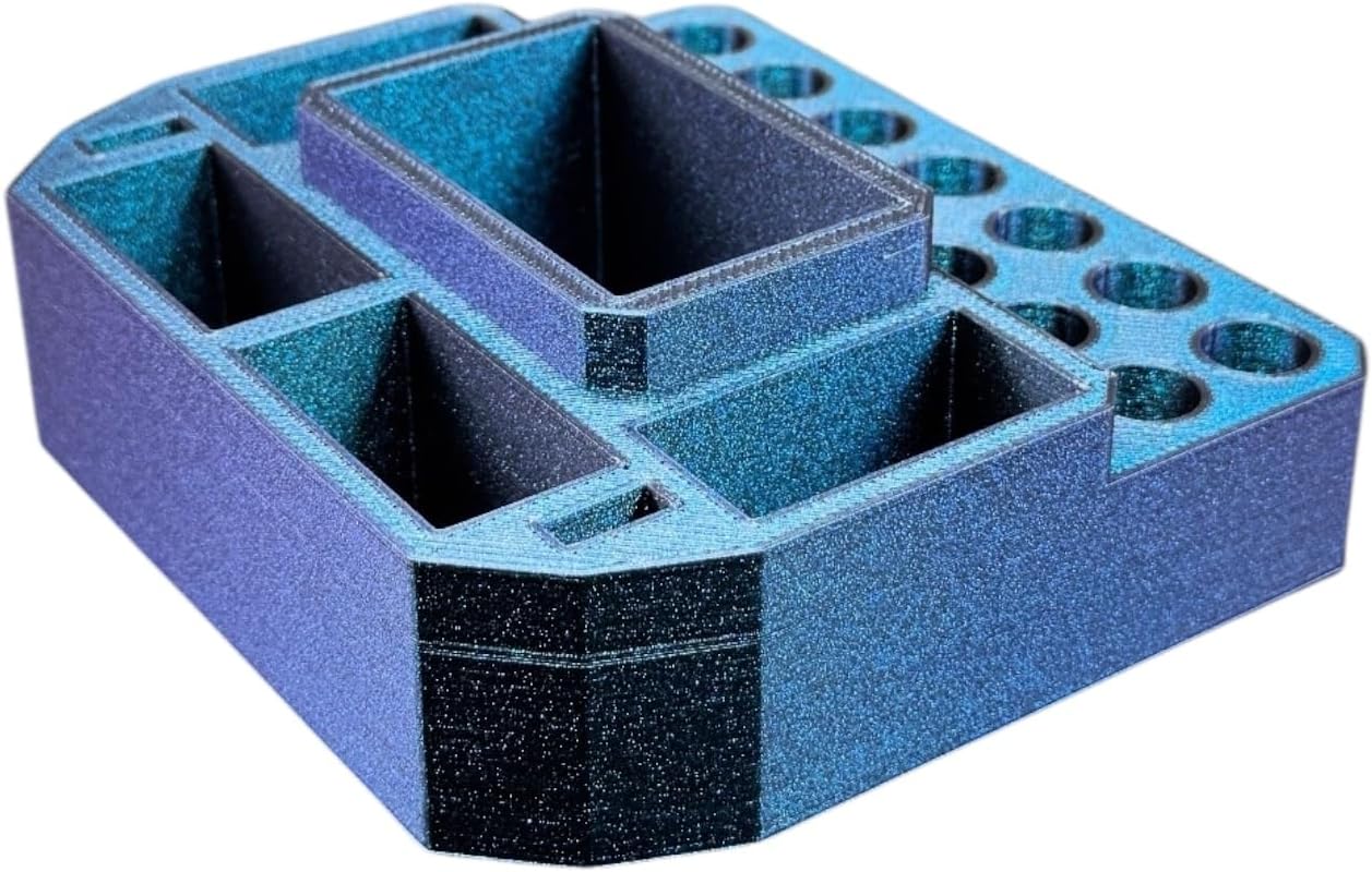 Desk Organizer 510 Cartridge Holder Pen Stand 14 Spaces with Segmented Storage (Burnt Titanium)