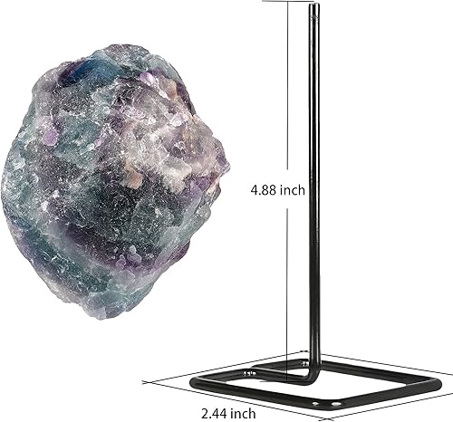 Miniatura 8 de mookaitedecor Piedra en bruto natural de lapislázuli con soporte inoxidable, muestra de piedras preciosas curativas para decoración de oficina y