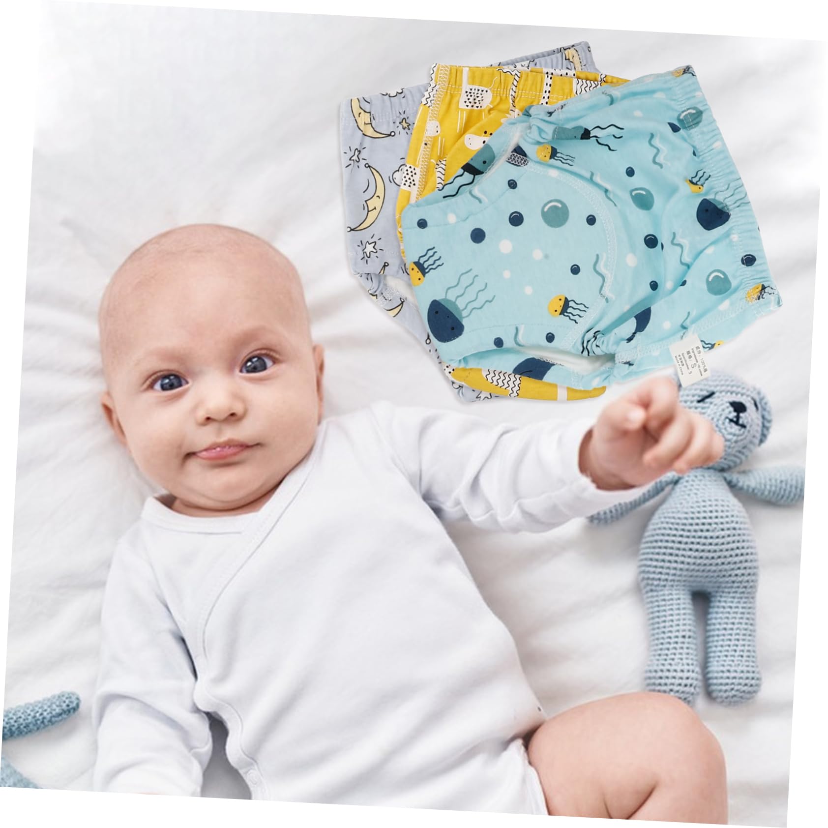 6 Stück-pack Wiederverwendbare Babywindelhosen aus Baumwolle Auslaufsicher Waschbar für 0-9kg Töpfchentraining für Babys