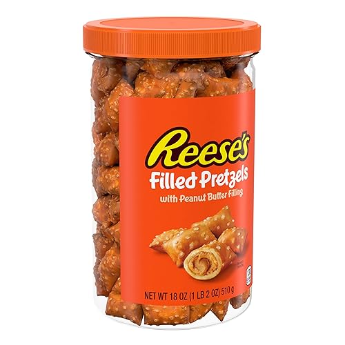 Reese's Filled Pretzels, Peanut Butter Pretzel Nuggets, Crunchy, Ready to