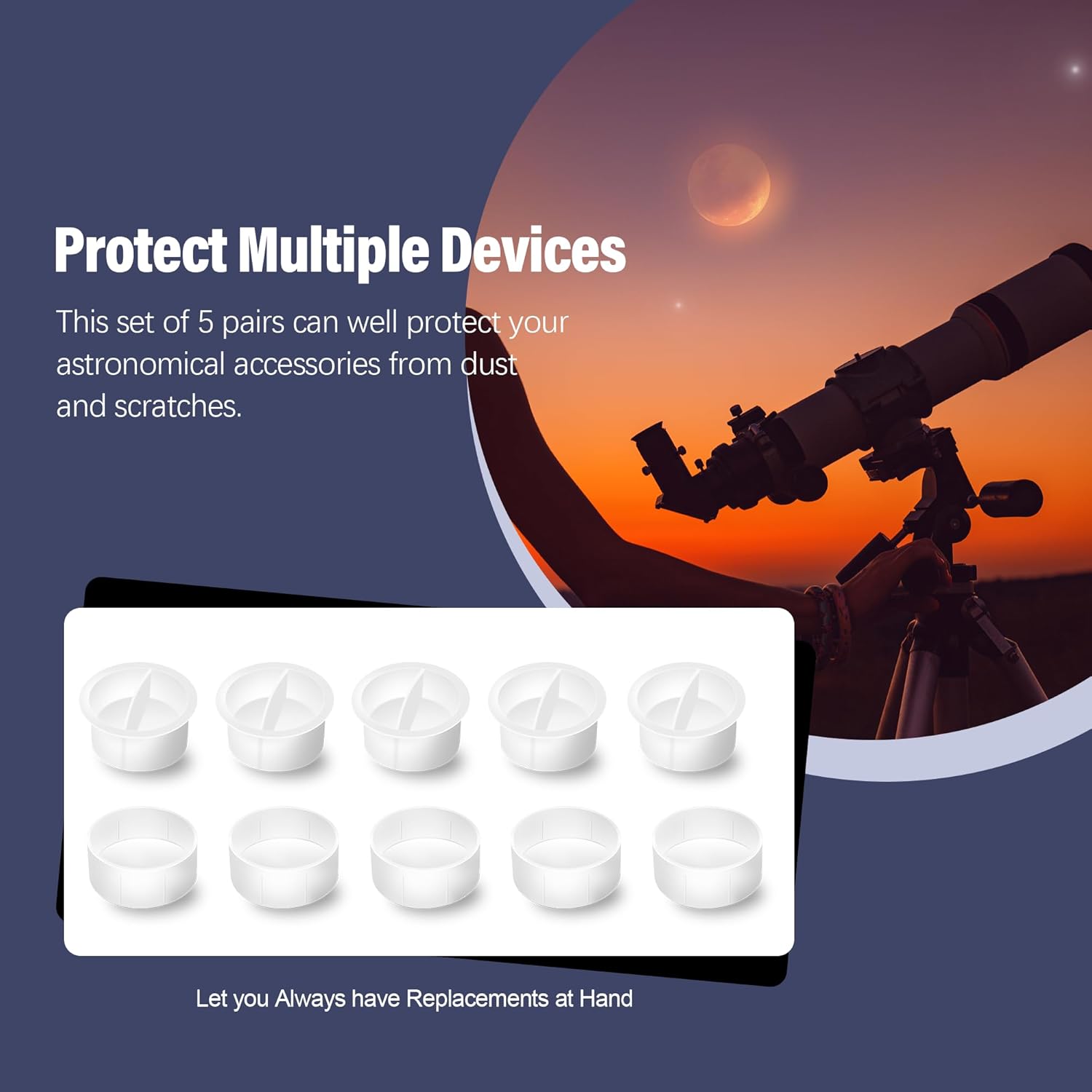 Astromania Telescope Accessory Kit Telescope - Bundle with - Dust Caps Set for 1.25" Telescope Eyepieces