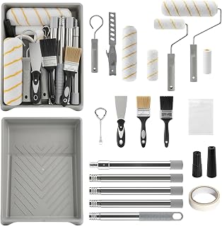 Paint Roller Set,23pcs Paint Rollers and Trays Sets, 9 inch Paint Tray Set, Roller Sets for Painting, Paint...