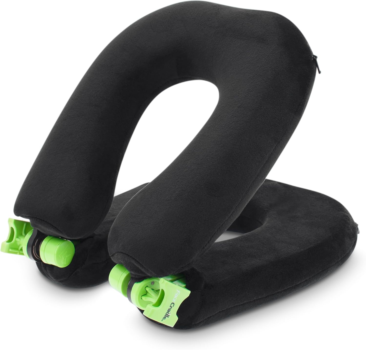 FaceCradle Wanderlust, Travel Neck Pillow, Multi Functions and Modes, Including Sleep Forward, Upgrade to Sleeping Class Face Cradle (Black)