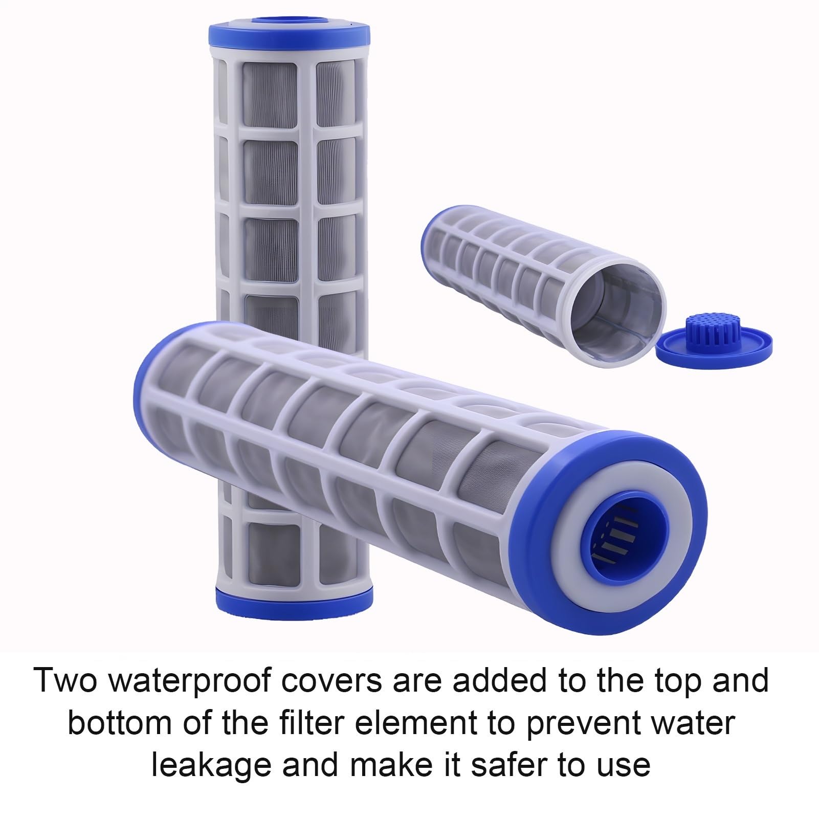 Lot de 2 filtres à mailles en acier inoxydable, cartouches filtrantes de 10 pouces, filtres de remplacement pour distributeur d'eau, pour l'industrie