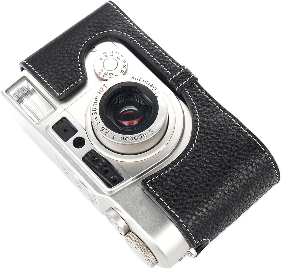 TP Original Rollei AFM35 FUJIFILM KLASSE W/S 専用 ブルタイプ 本革 ボディケース 黒色