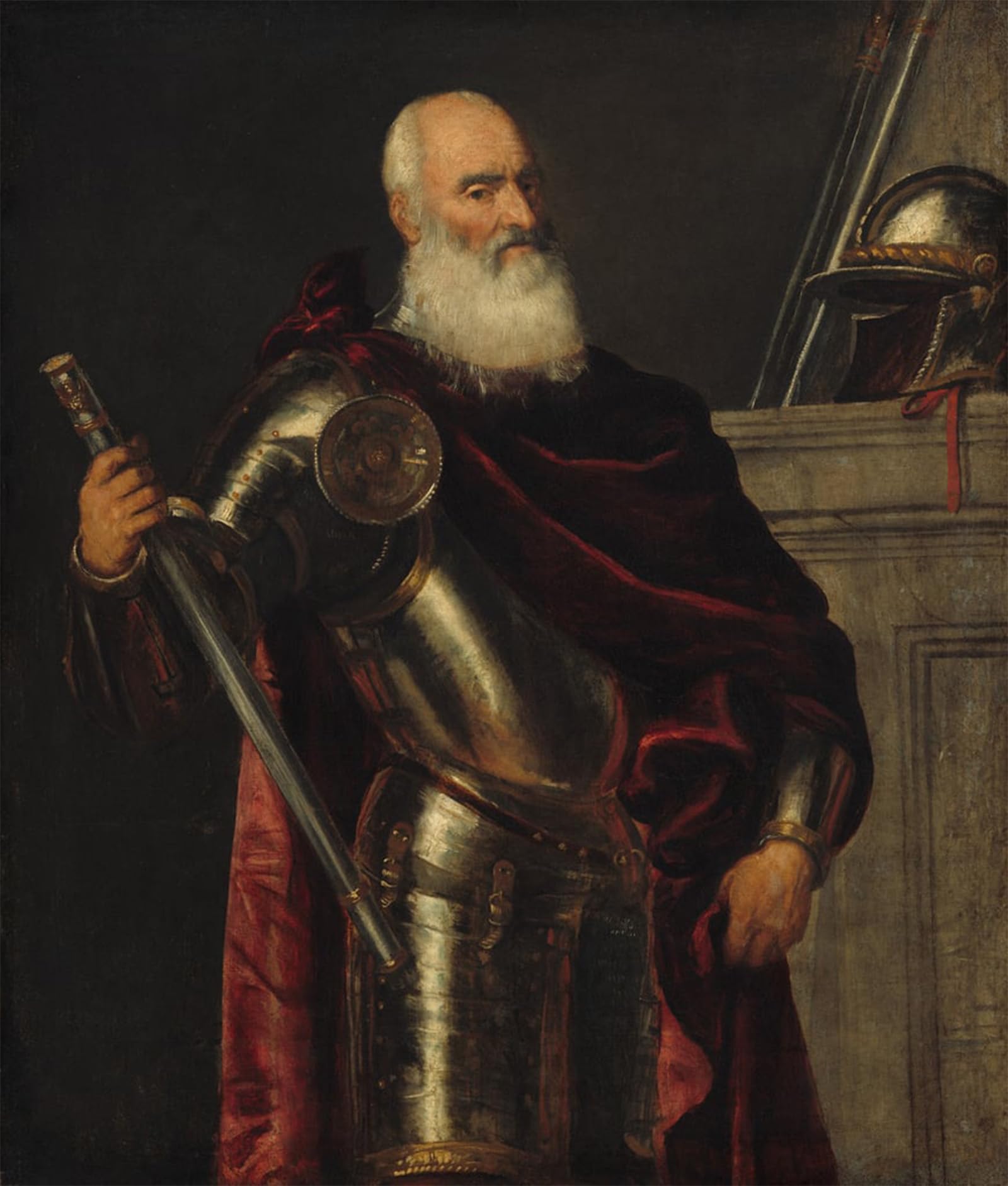 ARTXLXXBN Famous Painting Canvas Artwork Graffiti Print Portrait of Vincenzo Cappello Admiral by Tiziano Vecelli Portrait Canvas Image for Home Decor 60x90cm