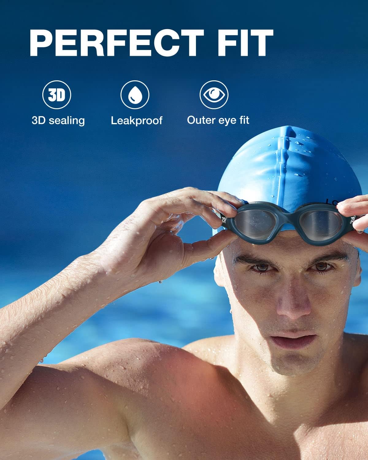 ZIONOR Swim Goggles, Upgraded G1 Polarized Swimming Goggles Anti-Fog for Adult Men Women - Image 3