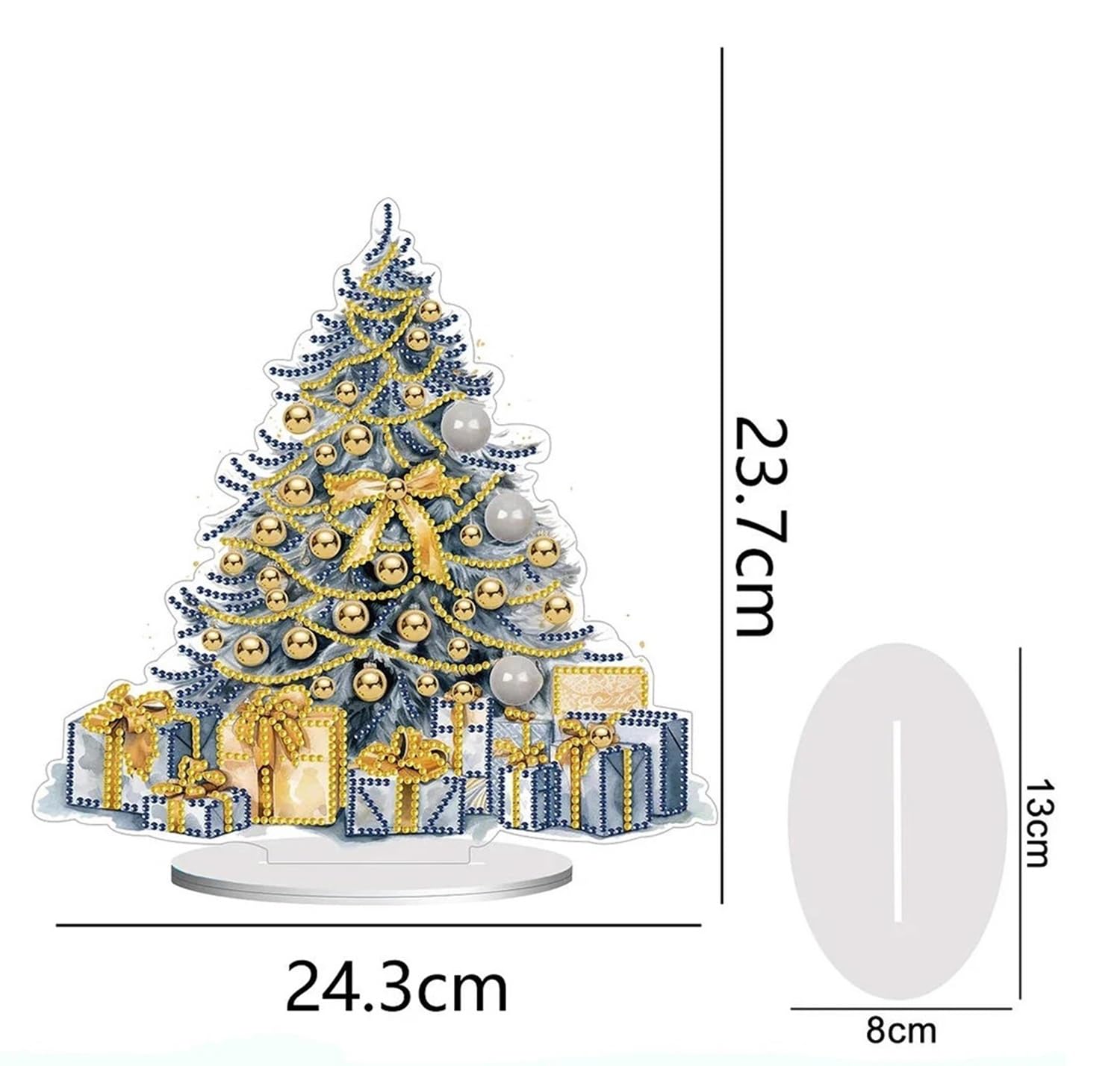 Syntego 5D DIY Christmas Tree with Presents Diamond Painting Kit Crystal Rhinestone Acrylic Table Top Decoration (Xmas Tree 2) - Image 4