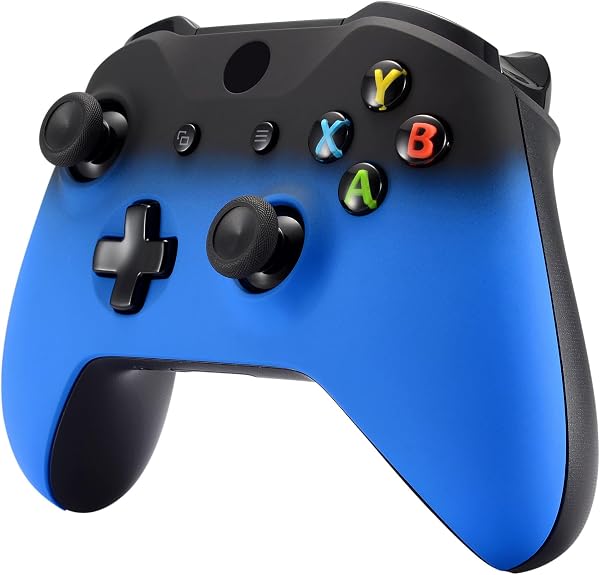 eXtremeRate Case für Xbox One S/X Controller, DIY-Ersatz Hülle Front Gehäuse Cover Faceplates Umbau Zubehör für Xbox One S/X Controller Model 1708(Schatten Blau) - 5