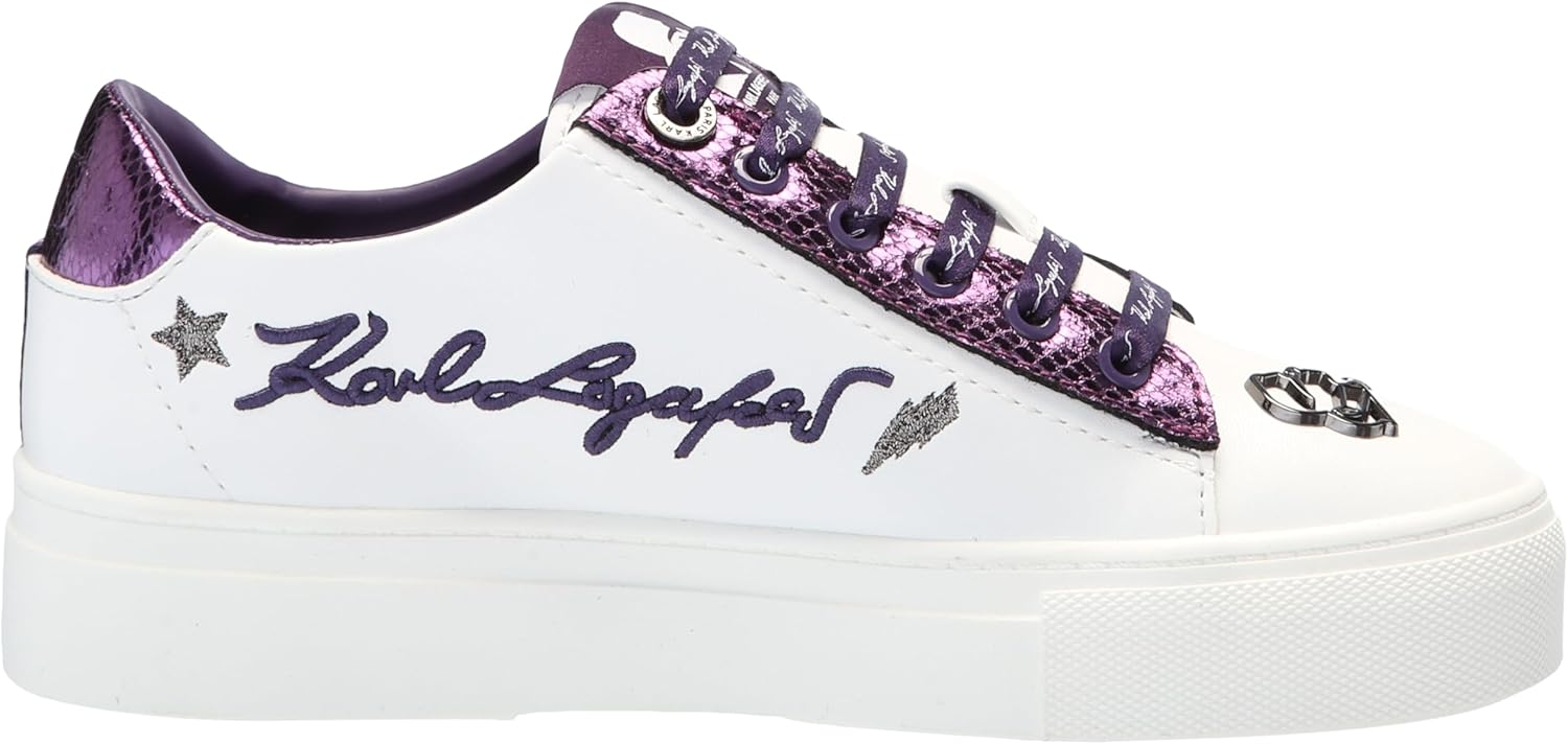 Karl Lagerfeld Womens Cate Pins Lace Up Sneaker - Image 6