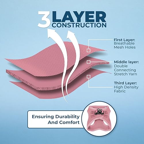 Vista 236 de Best Pet Supplies Voyager Step-in Air - Arnés de malla para todo tipo de clima, reflectante, antitirones, para perro y gato pequeño y mediano, Arnés