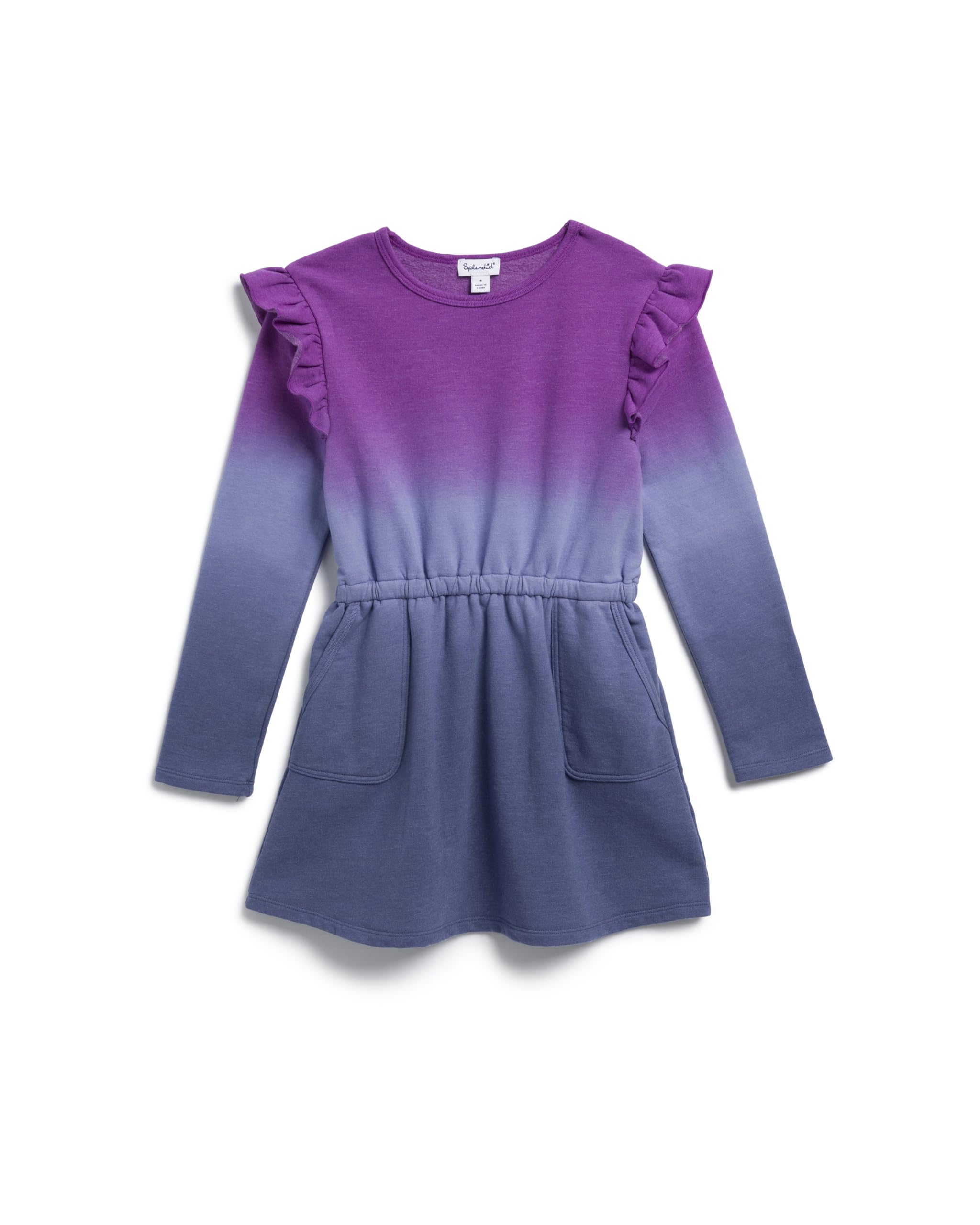 Splendid Girls Purple Ombre And 'S Ombre Long-Sleeve Dress Playwear, Purple Ombré, 2