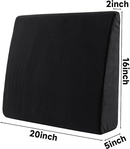 Miniatura 3 de MABOZOO Almohada reclinable de cuña, cojín de espuma extra grande para reposapiés con correas ajustables, extensor de reposapiés reclinable,