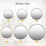 20 Inch Black Round Mirror, Wall Circle Mirror Metal Frame for Bathroom, Vanity, Entryway, Bedroom, Living Room, Wall Mounted Modern Rustic Decor