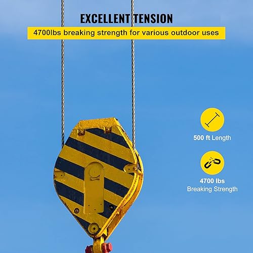 Miniatura 3 de BestEquip Cable de acero inoxidable 316 de 1000 pies, cuerda de alambre de grado marino T316 de 1 x 19, barandilla de cable de avión para barandilla