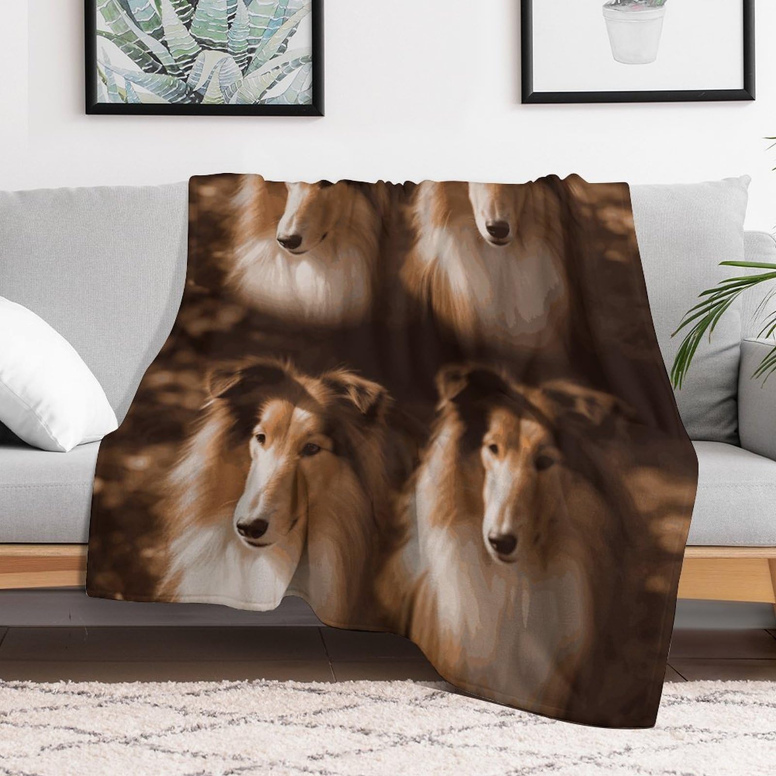 Plaid Shelties couverture en flanelle pour des soirées cocooning chaleureuses au coin du feu
