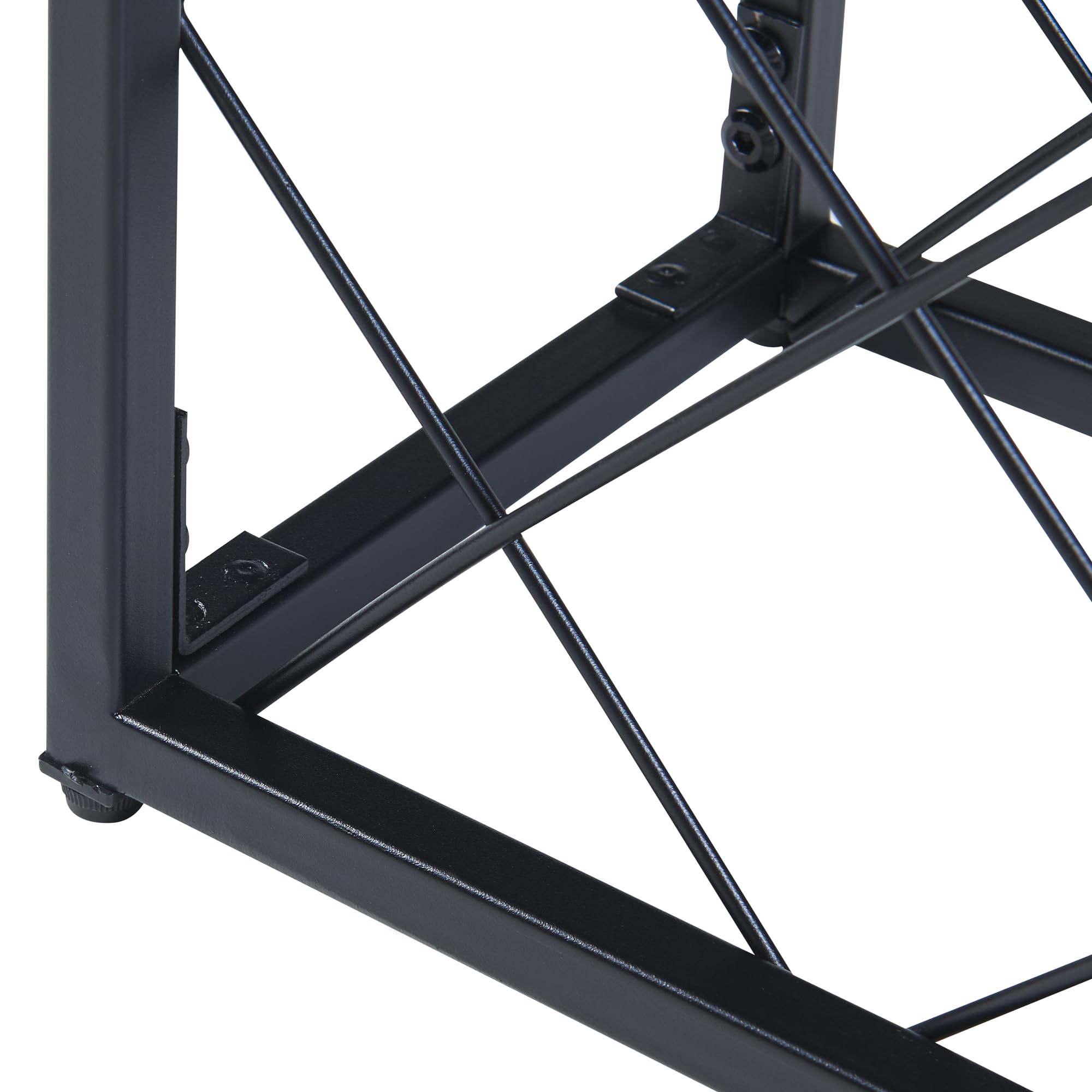 [en.casa] Weinregal Taivassalo Flaschenregal Metall Weinhalter für 25 Flaschen Schwarz Flaschenaufbewahrung Weinflaschenregal 71,5 x 53 x 20 cm