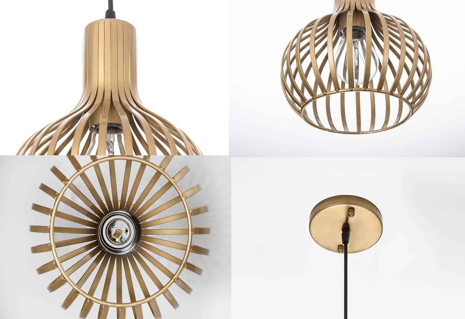 Gold Pendant Lights Kitchen Island,Modern Hanging Light Fixtures 3-PACK,Adjustable Brass Kitchen Island Lighting for Dining Room Entryway Living Room