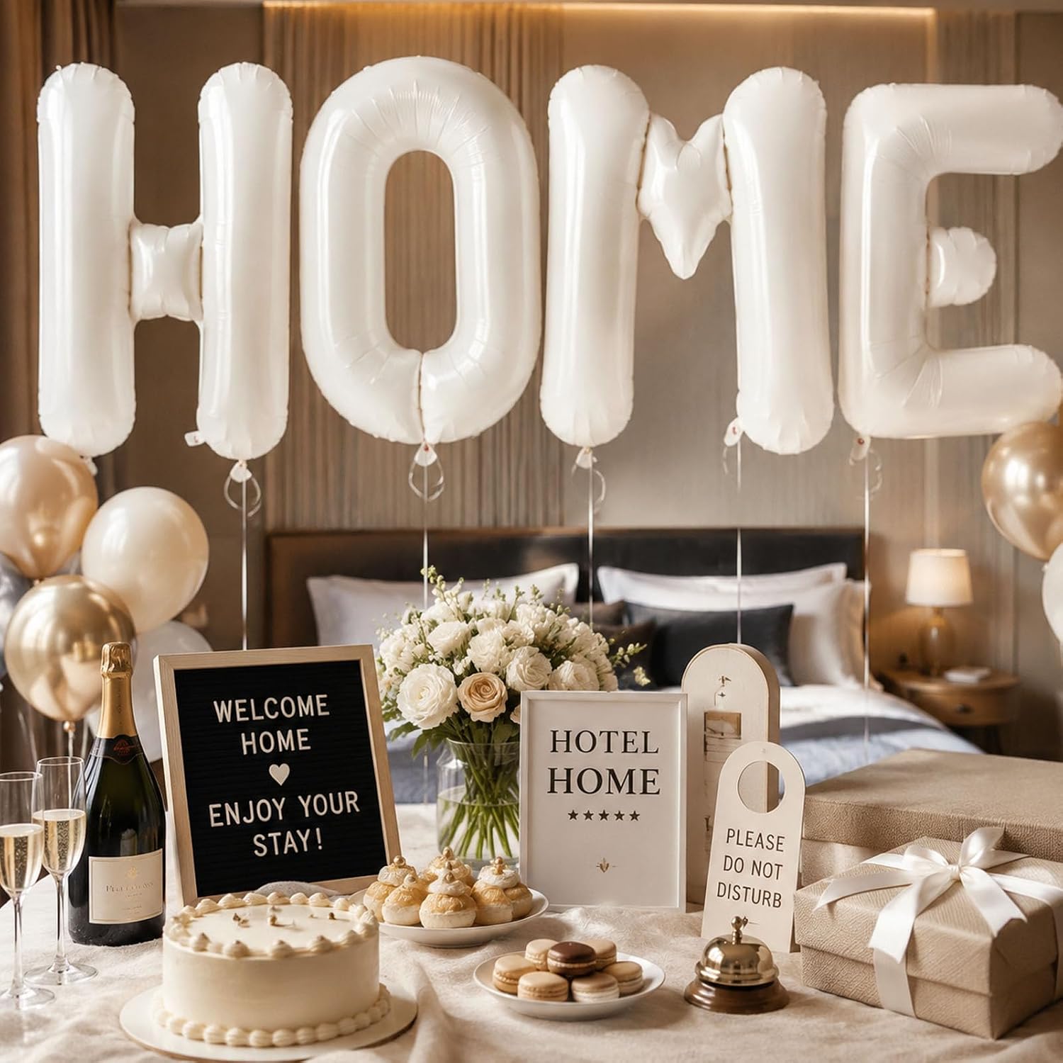 40 Inch Beige HOME Balloon for Housewarming Party Decorations image 3