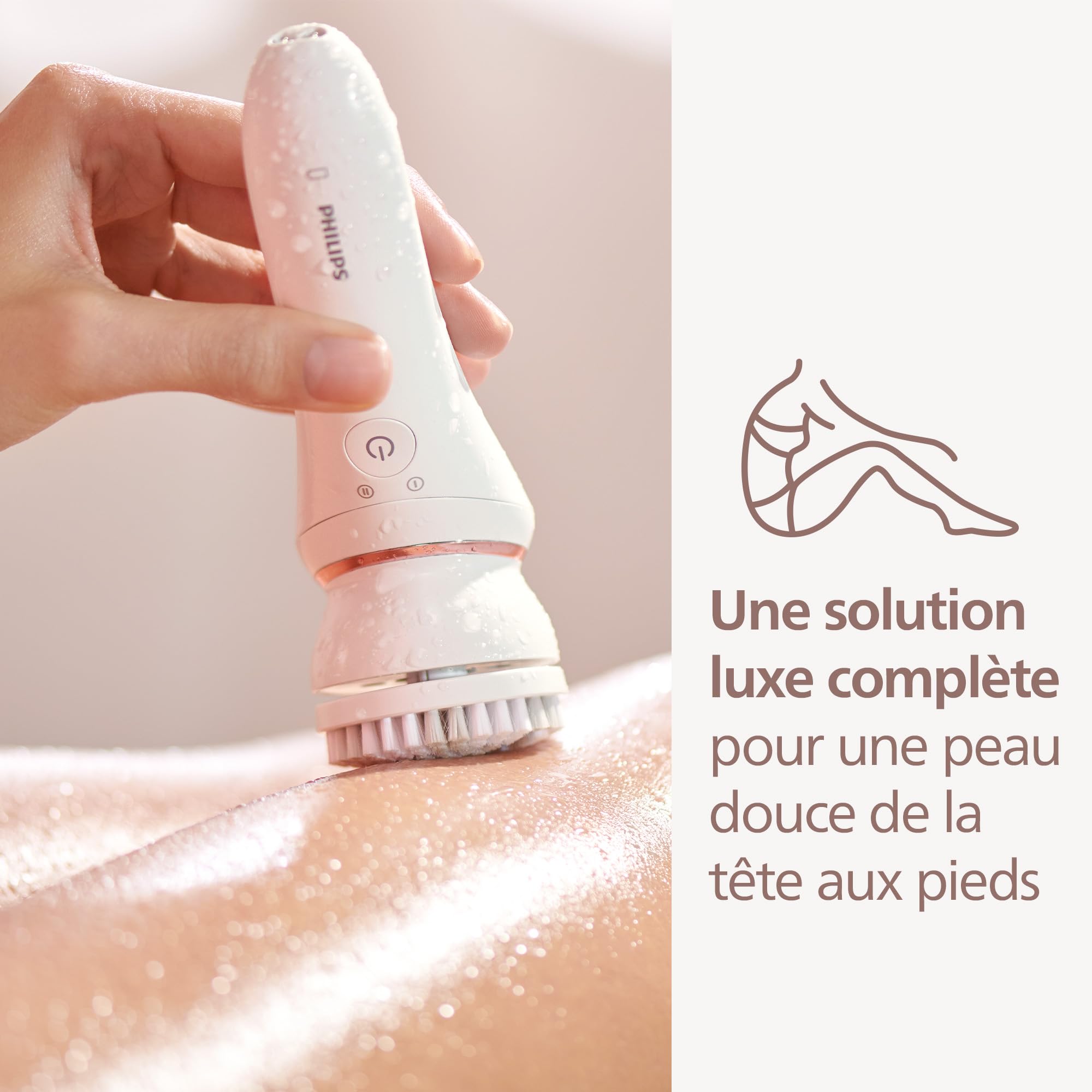 Philips Beauty Set série 9000 épilateur électrique sans fil corps visage pieds 6 accessoires BRE770/92