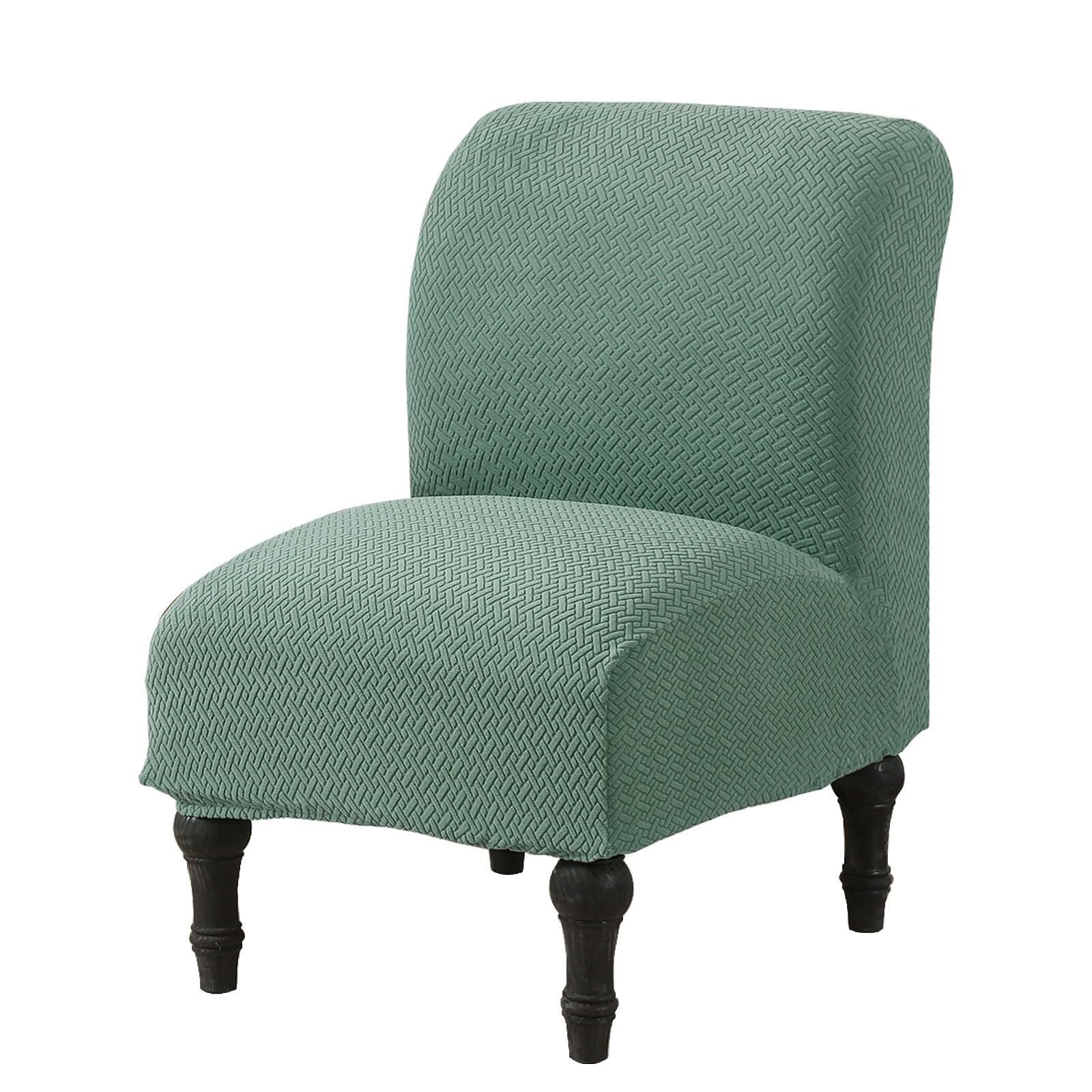 BEIWOSHA Armless Chair Slipcover Stretchy Jacquard Accent Chair Covers Universal Removable Couch Covers for Accent Chairs Living Room Slipper Chair Slipcover