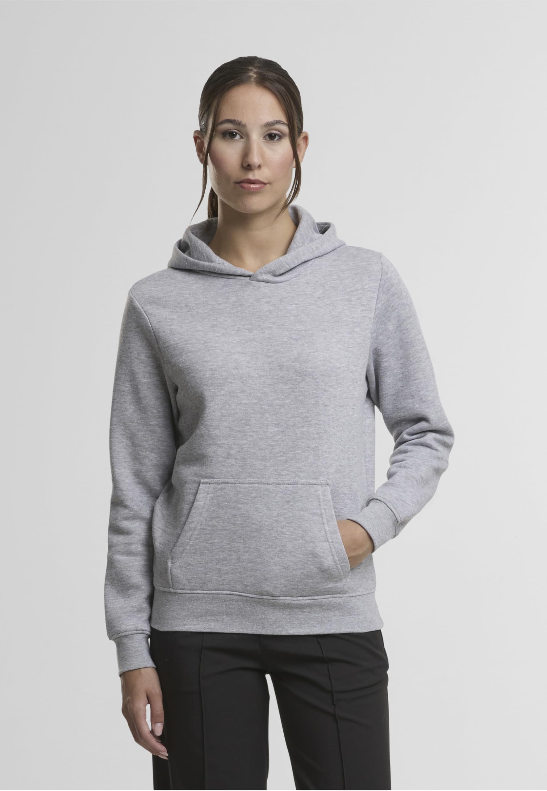 Urban Classics Damska bluza z kapturem Basic Essential – luźna bluza z kapturem o regularnym kroju z kieszenią typu kangurka – wygodna bluza z kapturem na co dzień, w czasie wolnym i na ulicę