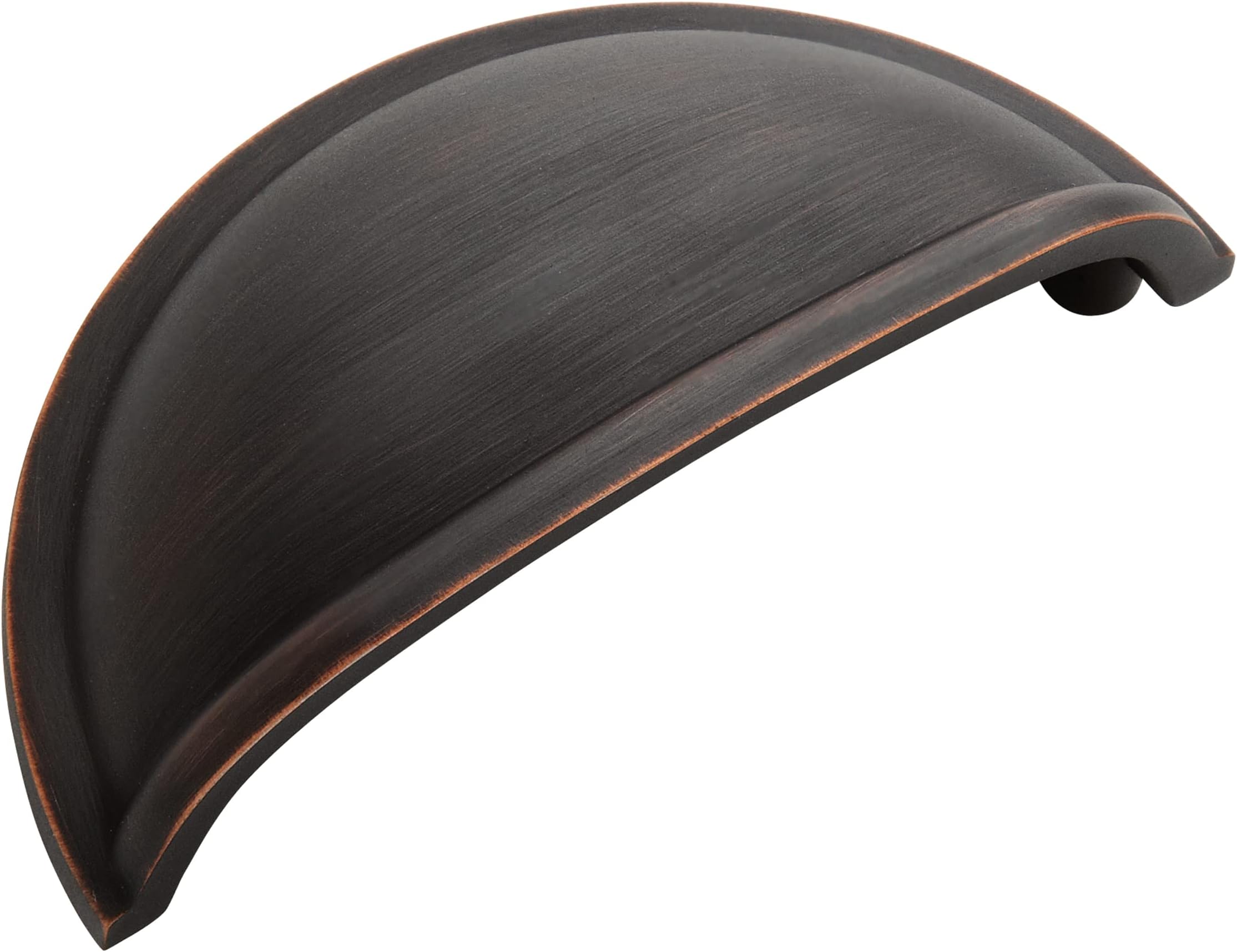 Amerock | Cabinet Cup Pull | Oil Rubbed Bronze | 3 inch (76 mm) Center to Center | Cup Pulls | 1 Pack | Drawer Pull | Drawer Handle | Cabinet Hardware