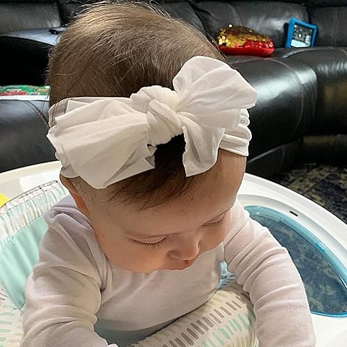 Miniatura 7 de DRESHOW BQUBO - Diademas de nailon para bebé, lazo para el pelo para niñas, recién nacidos, niños pequeños, accesorios para el cabello