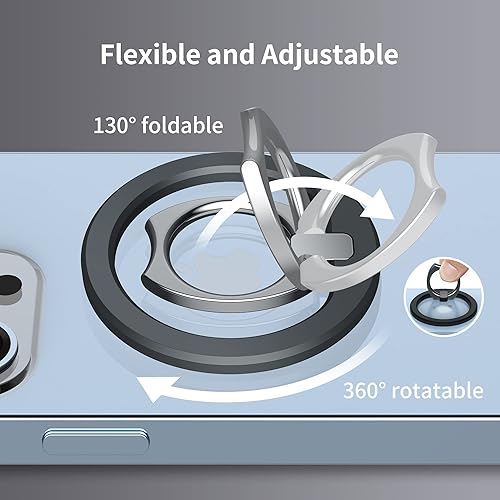 Miniatura 3 de Soporte de anillo de teléfono para Magsafe 2 unidades Metal 17 piezas imanes magnético soporte de dedo soporte de pie de apoyo con soporte magnético