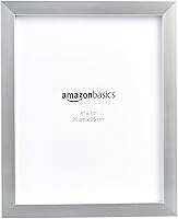 Amazon Basics 8x10 Nickel Picture Frames, 2-Pack - Real Glass, Wall Hanging or Tabletop Display for Photos & Art