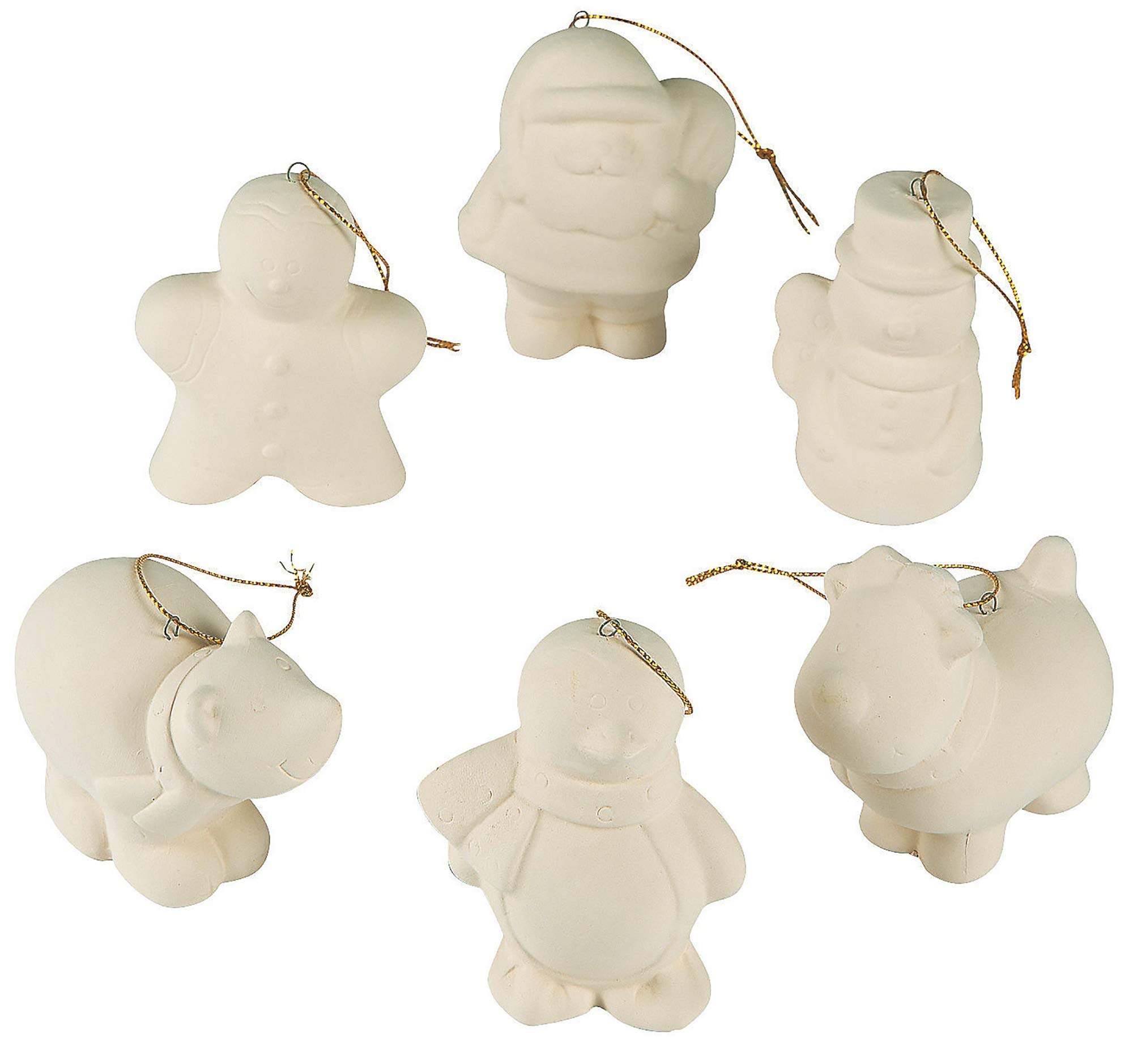 Buy Ceramic Christmas Ornaments to Paint (12 Pack) Crafts for Adults