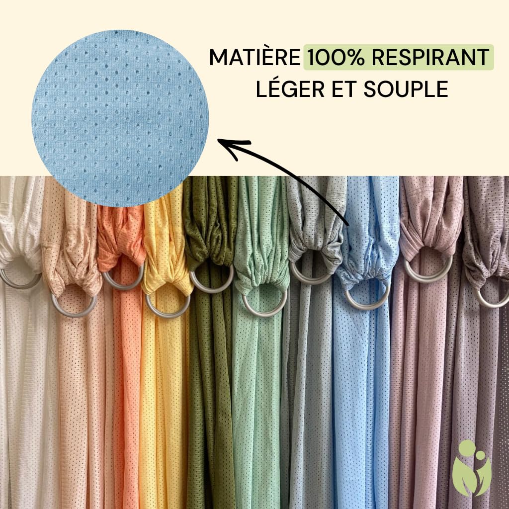 Naturioù R'Sling Écharpe de Portage Sans Noeud Mesh Anti-Chaleur Beige