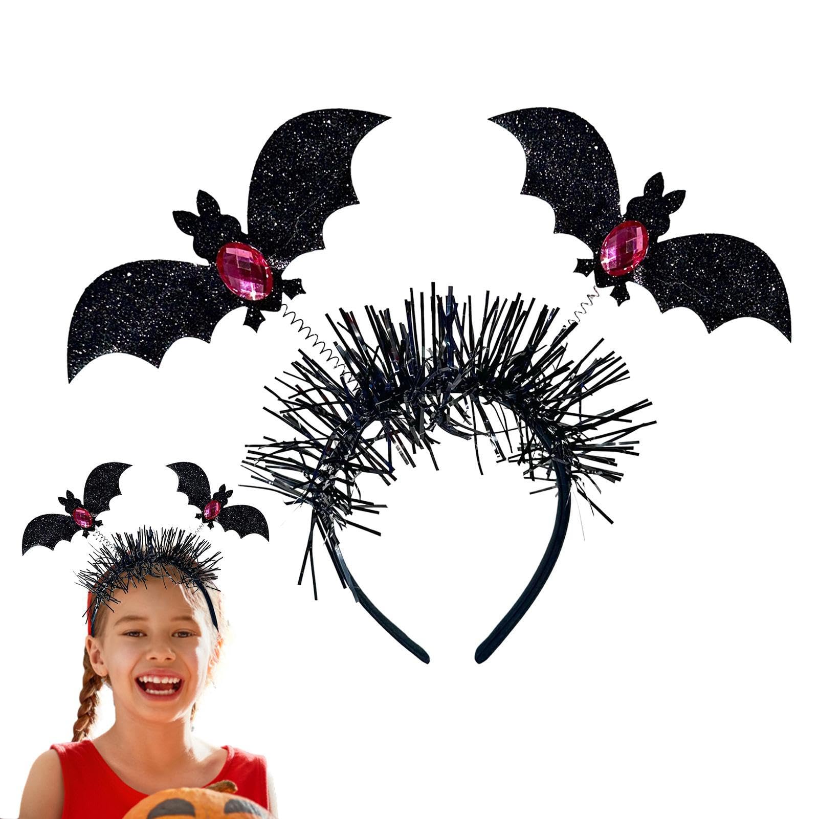 Serre-tête Chauve-souris Halloween - Lot De 2 Bandeaux Avec Chauves-souris Articulées, Pour Costume, Cosplay Et Fêtes Effrayantes